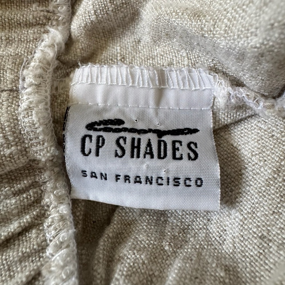 CP Shades Womens Rayon Flax Pull On Medium Pants Tapered Leg Beige Spring Summer - Picture 5 of 10
